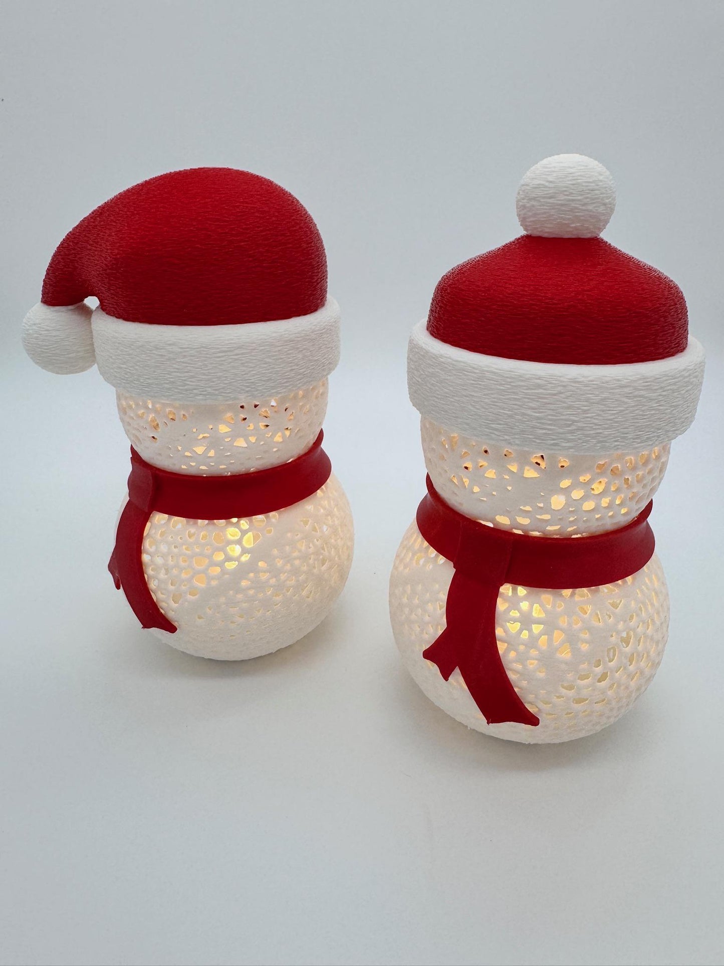 Snowman Ornament with Tea Light - 3D Printed