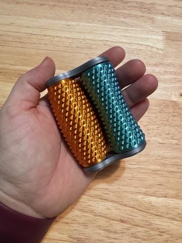 Dual Roller Fidget Toy - Satisfying Hand Stimulation - Stress Relief Sensory Tool - Anti Anxiety Desk Toy - Stim Toy - ADHD Autism Focus Aid