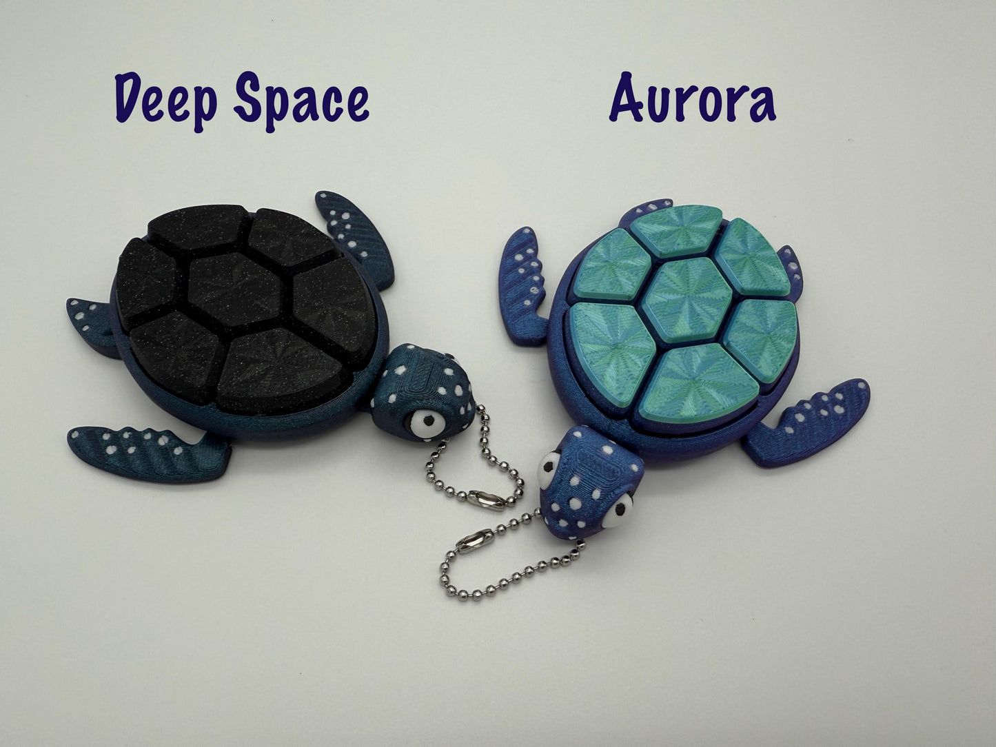 Cosmic Turtle Fidget Clickers - 3D Printed Stress Relief Toy, Satisfying Tactile and Auditory Sensory Stimulation