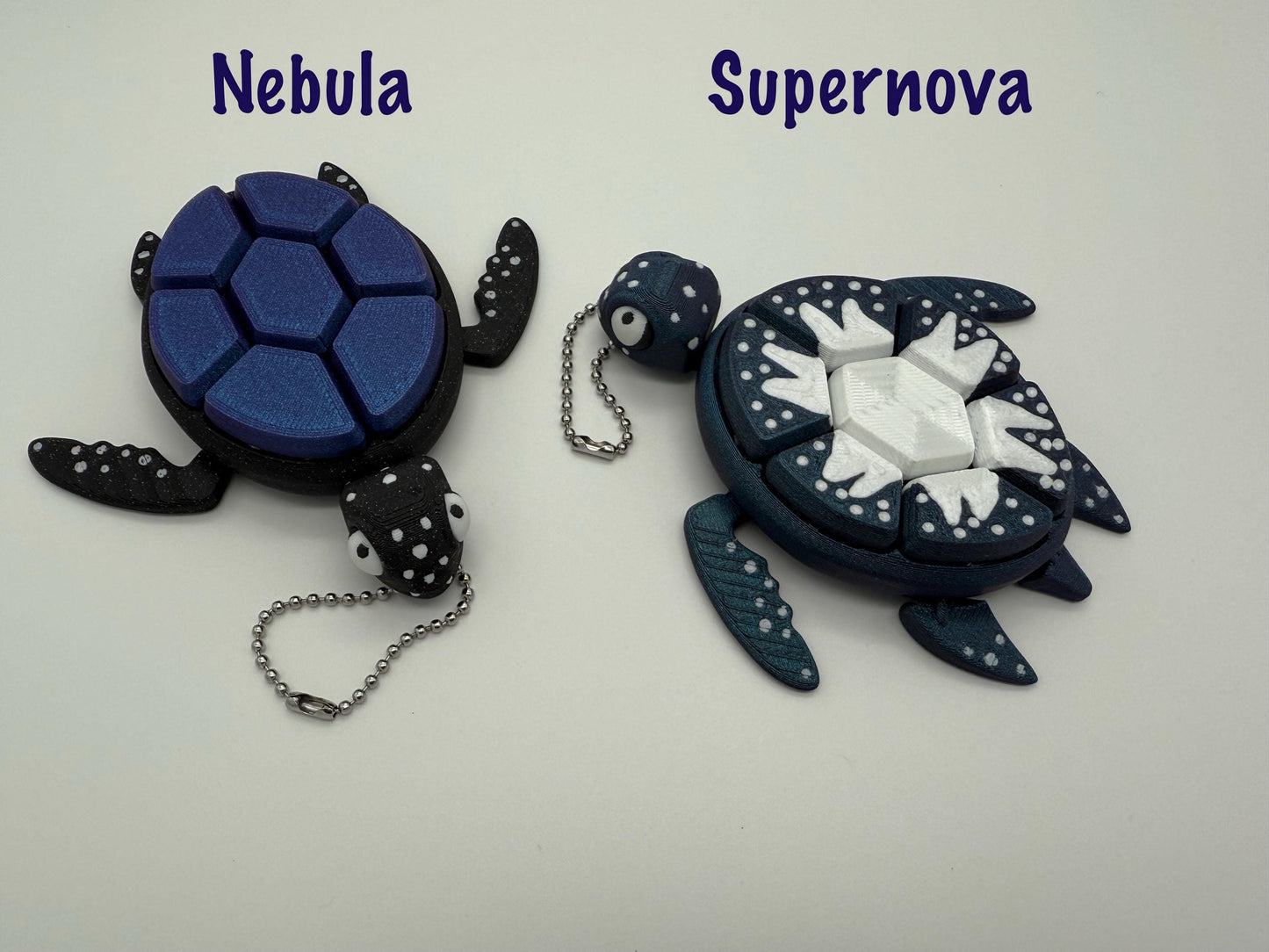 Cosmic Turtle Fidget Clickers - 3D Printed Stress Relief Toy, Satisfying Tactile and Auditory Sensory Stimulation