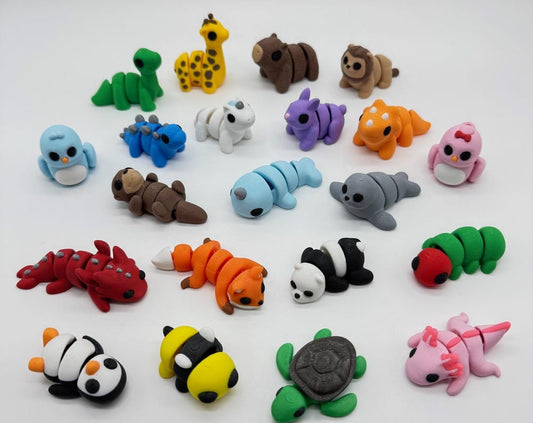 3D Printed Articulated Mini Animal Fidgets